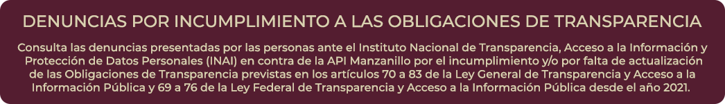 Denuncias por Incumplimiento a las Obligaciones de Transparencia